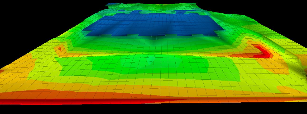 3D visualization of building pad construction